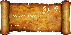 Zsoldos Imre névjegykártya